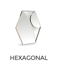 Espejo forma hexagonal