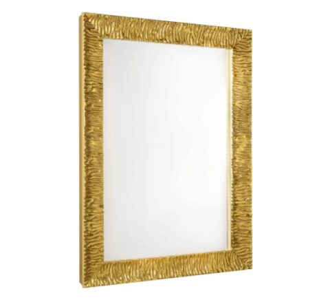 espejo con marco dorado
