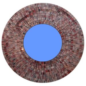 Espejo mosaico rojo antiguo 50 cm