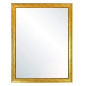 Espejo dorado de madera 70 x 50 cm