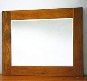 Espejo con marco de roble macizo 112 x 60 cm