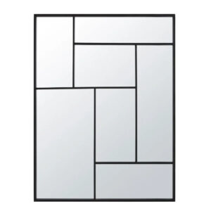 Espejo de metal negro 91 x 121 cm
