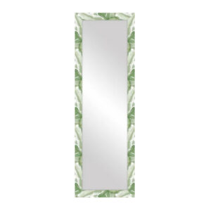 Espejo enmarcado rectangular Hojas Verdes 150 x 48 cm