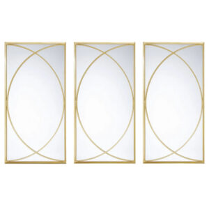 Espejos de metal dorados (3x3) 60 x 120 cm