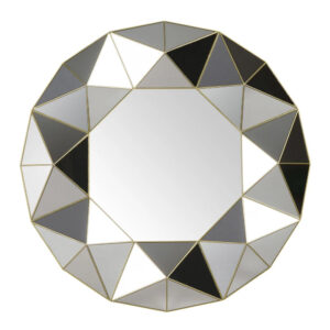Espejo con relieves geométricos 60 x 60 cm