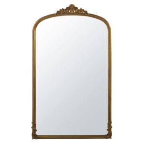 Espejo de paulonia dorado con efecto envejecido 119 x 194 cm