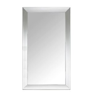 Espejo biselado plateado 200 x 120 cm