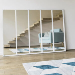 Espejo de metal blanco 123 x 180 cm