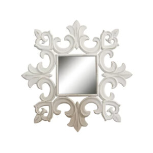 Espejo desestructurado Botero blanco 120 x 120 cm