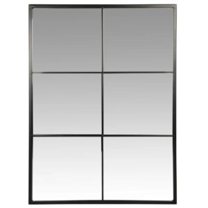 Espejo de metal negro 60 x 80 cm