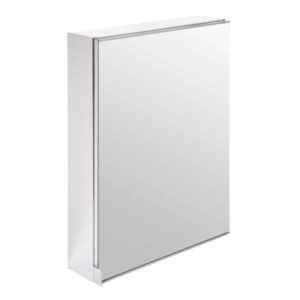 Armario de baño con espejo blanco 60 x 77 x 14 cm