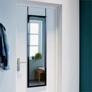 Espejo rectangular Puerta negro 120 x 30 cm