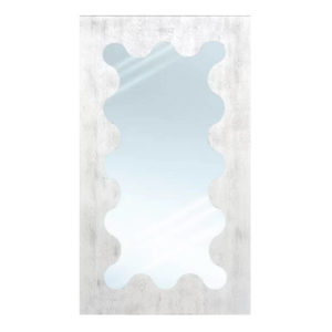Espejo enmarcado rectangular Ondas blanco 140 x 80 cm